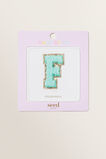 Made By Me Glitter Initial Patch  F  hi-res
