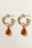 Stone Drop Earrings  Gold  hi-res