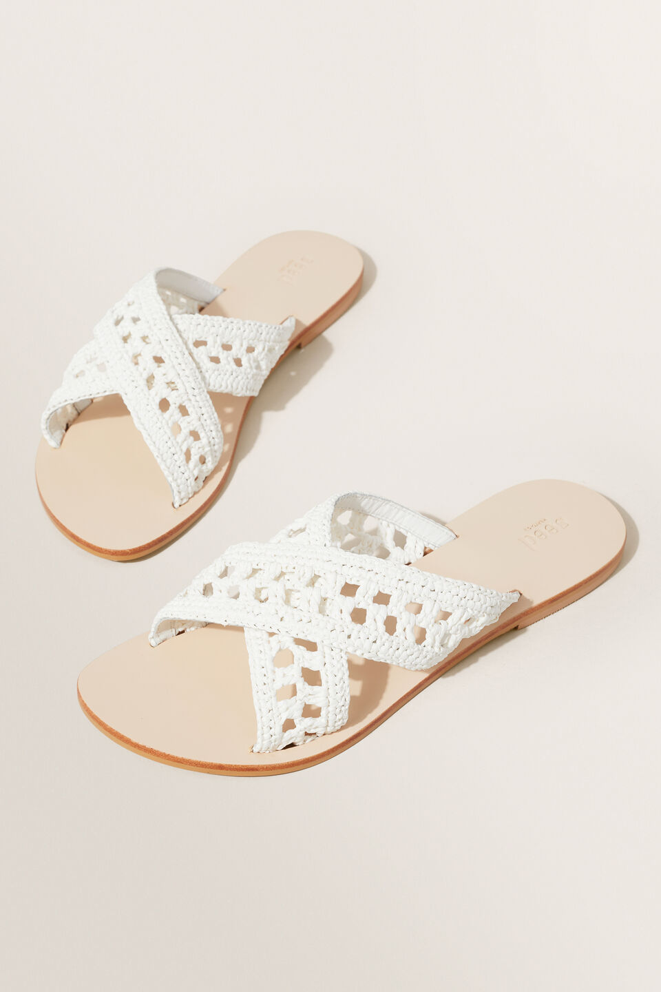 Willa Woven Raffia Sandal  White