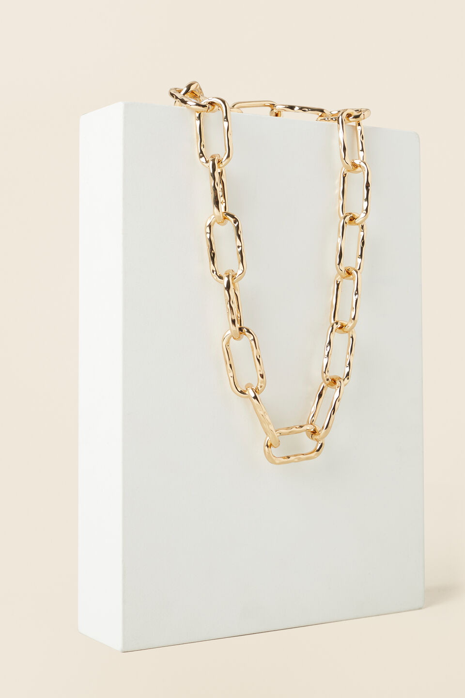 Oversize Link Necklace  Gold