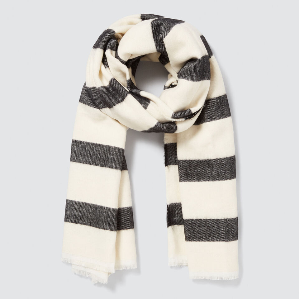 Wide Stripe Scarf  