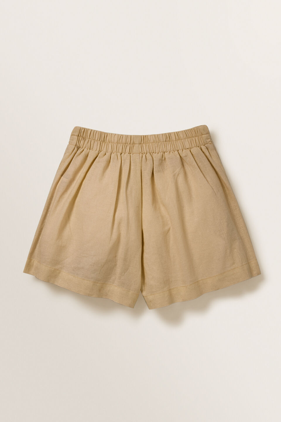 Linen Button Shorts  