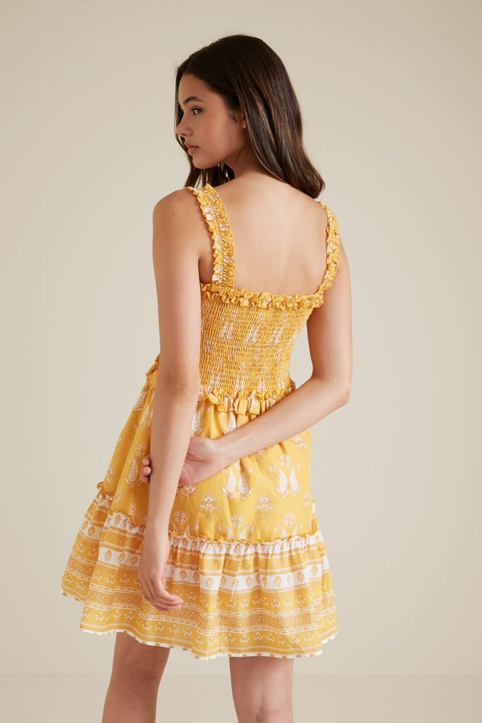 Batik Print Dress  Turmeric