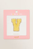 Made By Me Glitter Initial Patch  V  hi-res
