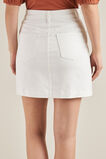 Denim Mini Skirt  White  hi-res