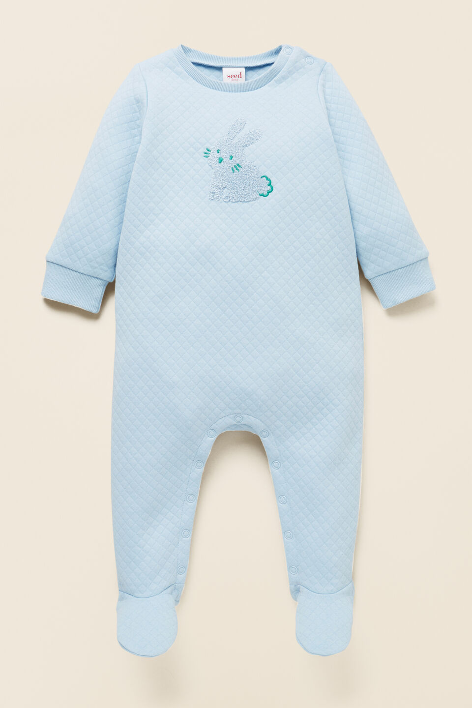 Quilted Bunny Jumpsuit  Powder Blue