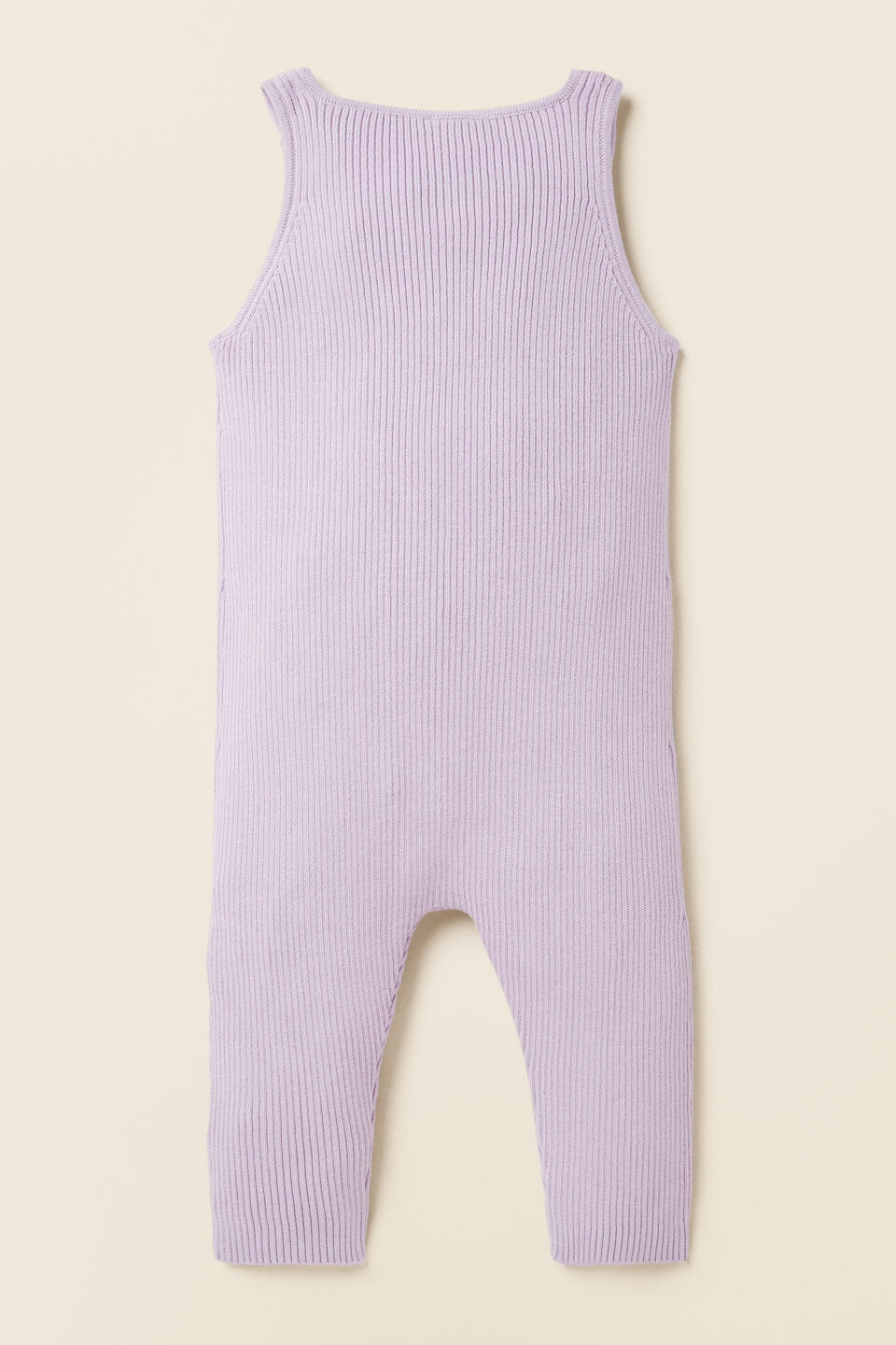 Rib Knit Overall  Pale Orchid