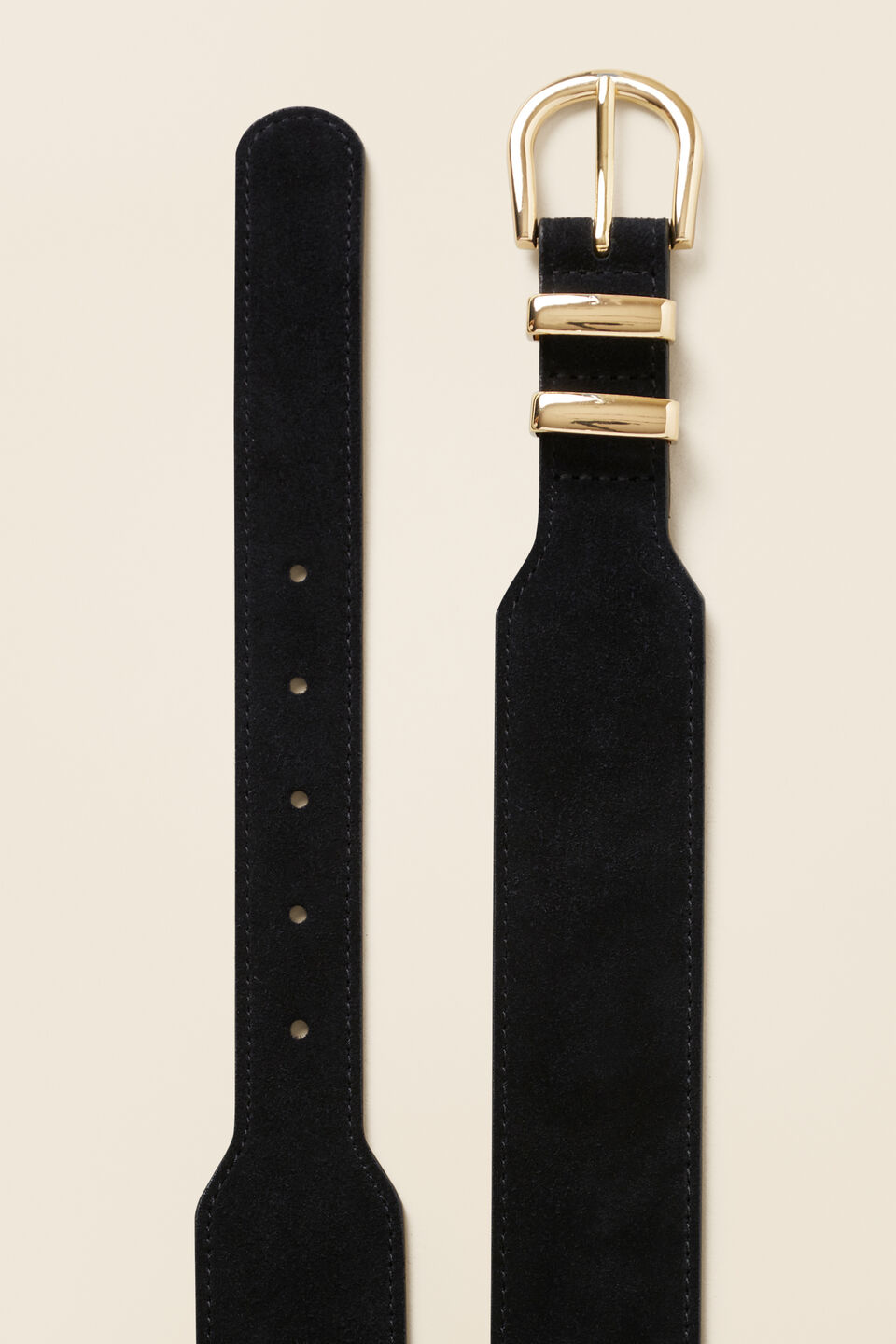 Casey Leather Waist Belt  Black