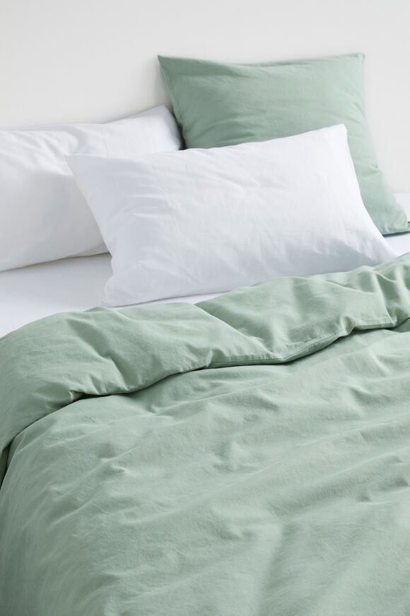 Alba Queen Duvet Cover  Sage Green  hi-res