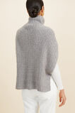 Roll Neck Poncho  Silver Marle  hi-res