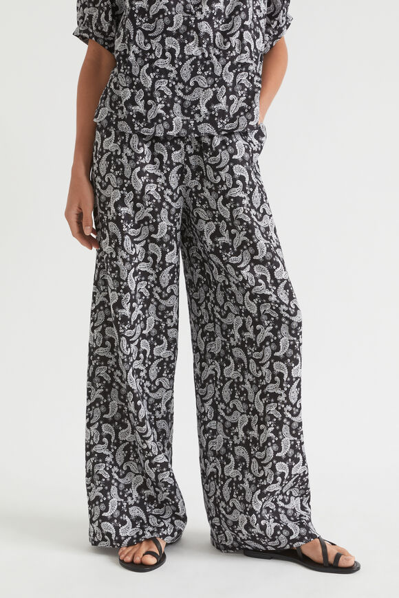 Linen Paisley Wide Leg Pant  Ditsy Paisley  hi-res