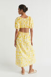 Floral Cut Away Maxi Dress  Gold Amber Floral  hi-res