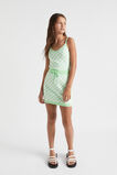 Knit Check Tank  Lime green  hi-res