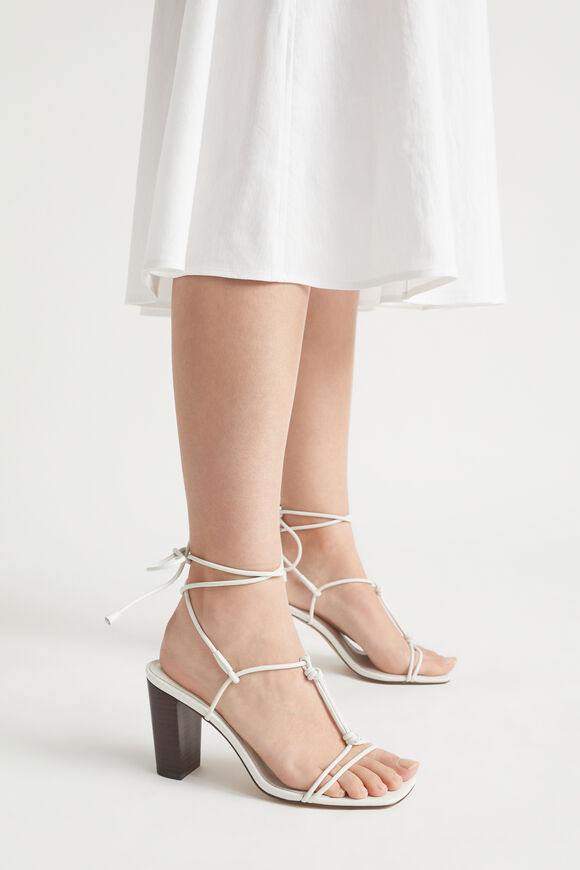 Taryn Knot Heel  White  hi-res