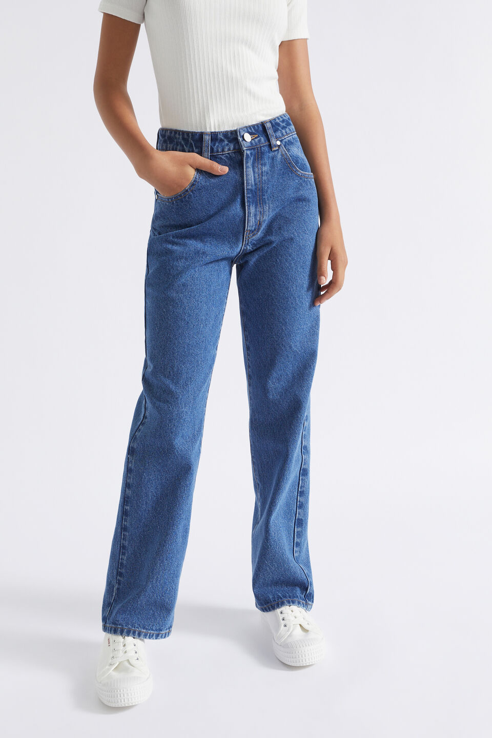 Wide Leg Jean  Classic Blue