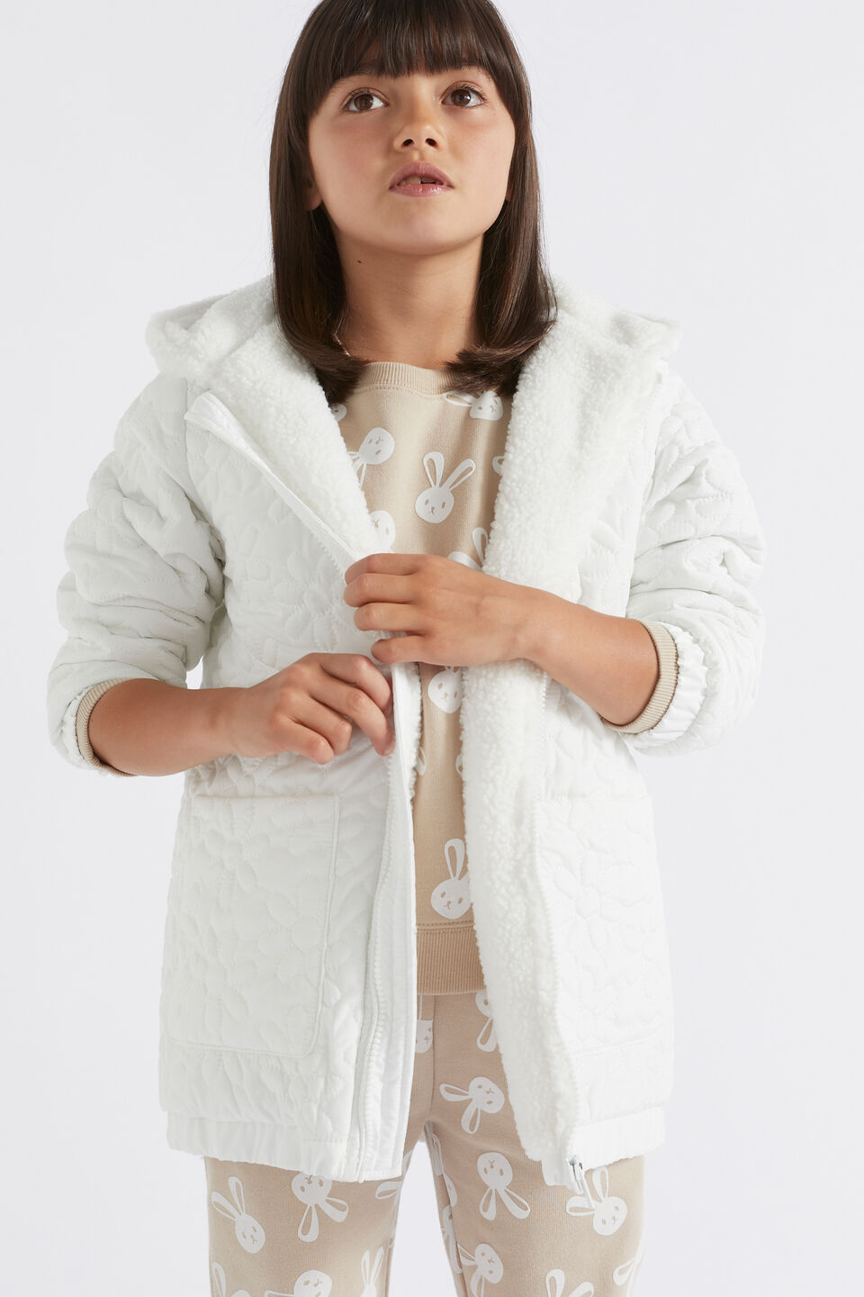 Daisy Quilted Anorak  Canvas