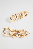 Flat Curb Chain Earring  Gold  hi-res