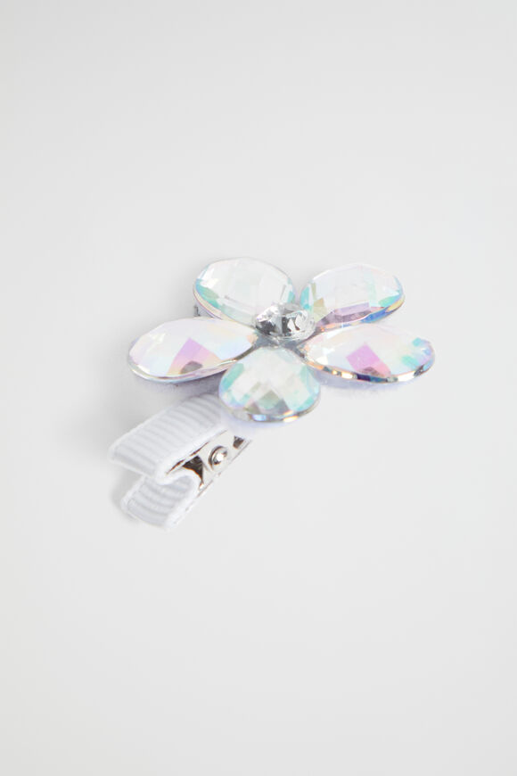Jewel Flower Duck Clip  Iridescent  hi-res