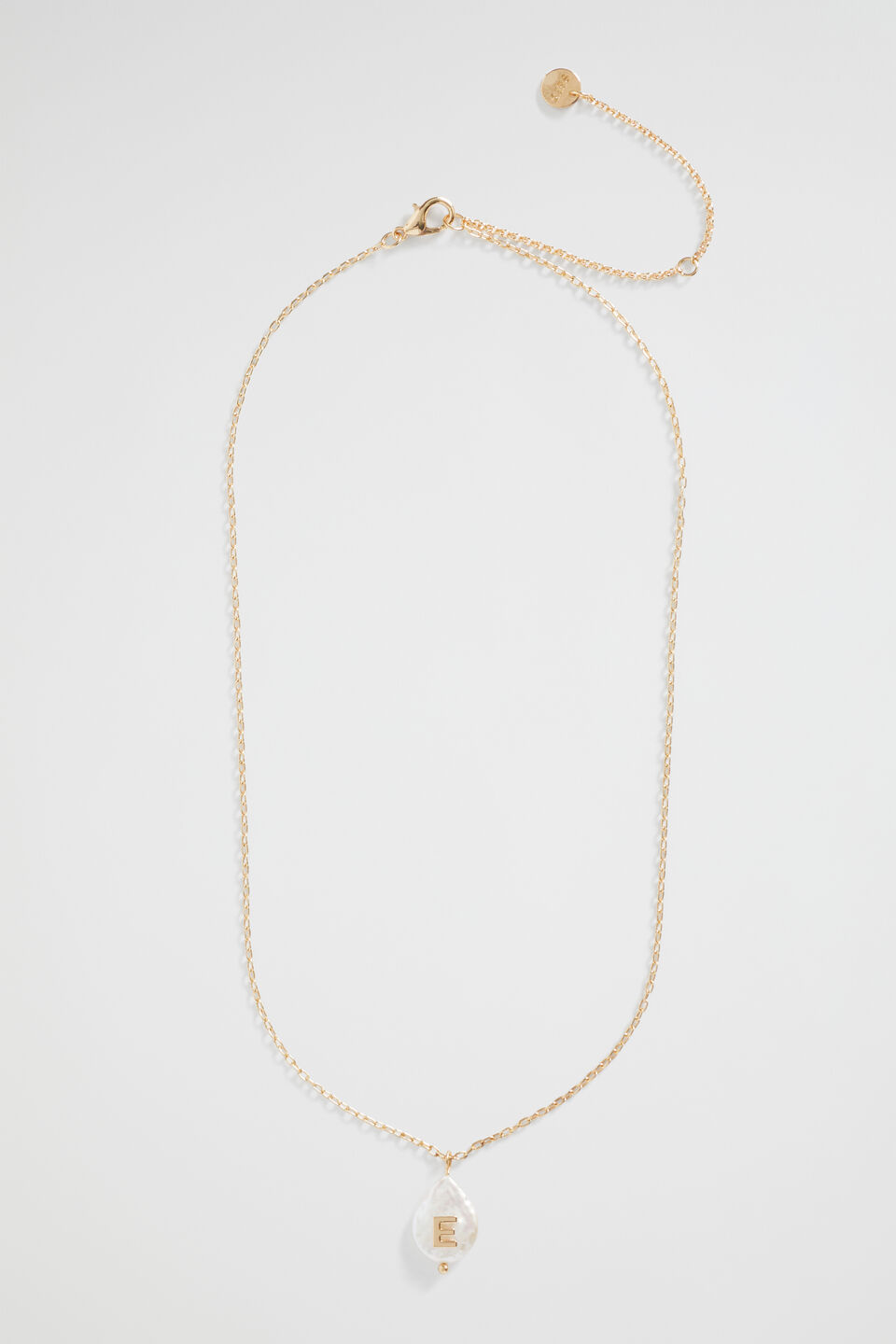 Pearl Alphabet Necklace  E
