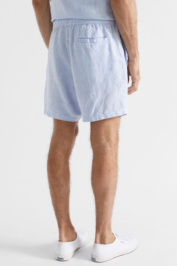 Linen Short  Light Blue Crossdye  hi-res