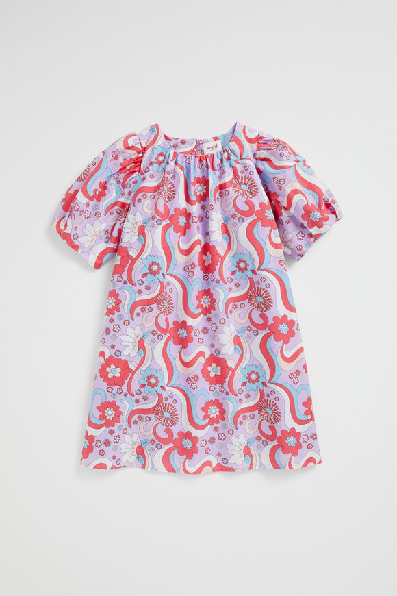 Floral Wave Dress  Lavender  hi-res