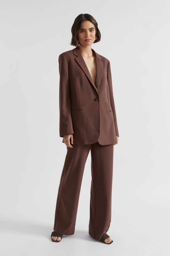 High Waist Suit Pant  Deep Raisin  hi-res