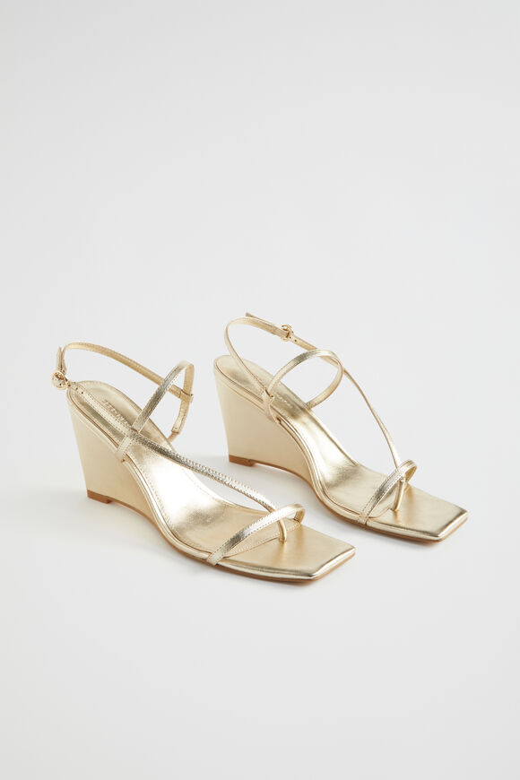 Leah Wedge Heel  Pale Gold  hi-res