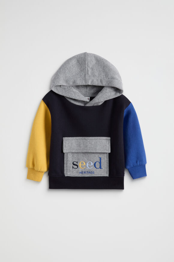 Colourblock Hoodie  Storm Multi  hi-res