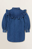 Denim Frill Dress  Classic Indigo  hi-res