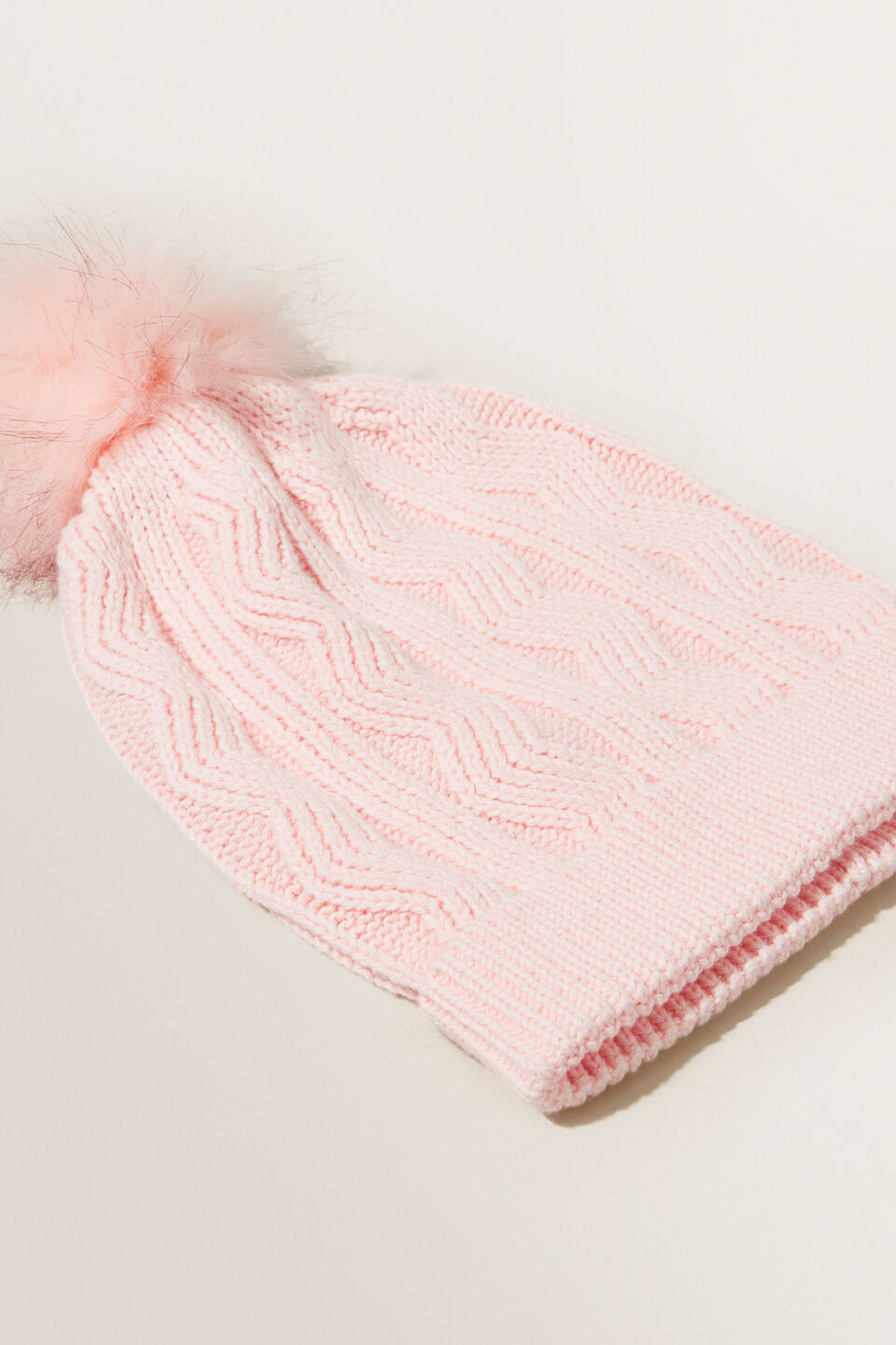 Cable Beanie  Dusty Rose