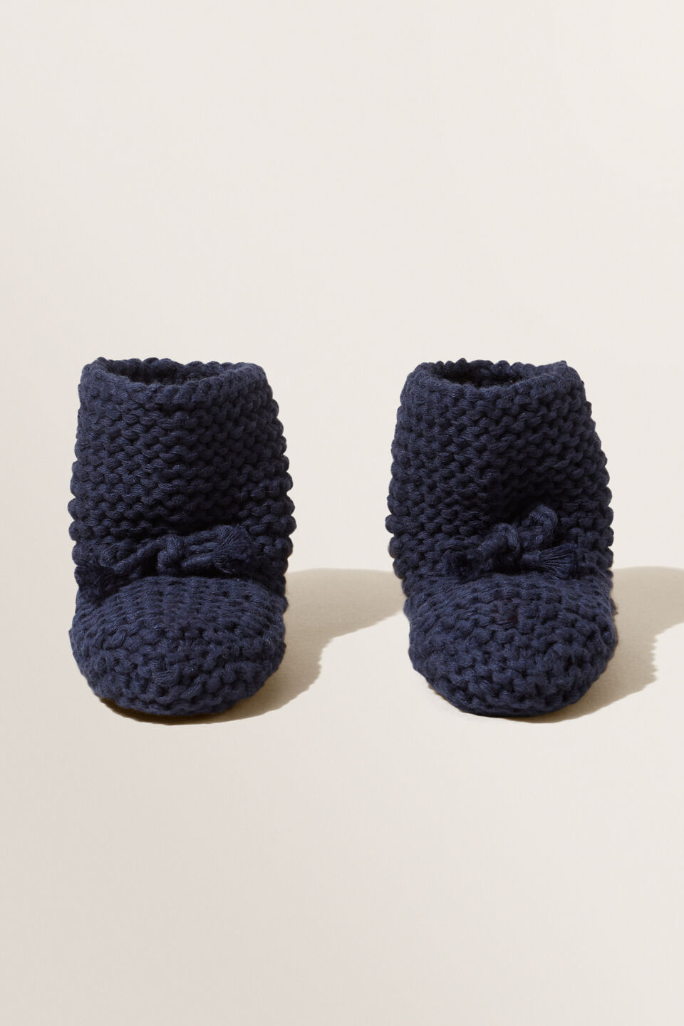 Pearl Knitted Bootie  Navy