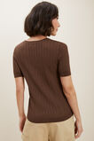 Rib Knit Tee  Russet Brown  hi-res