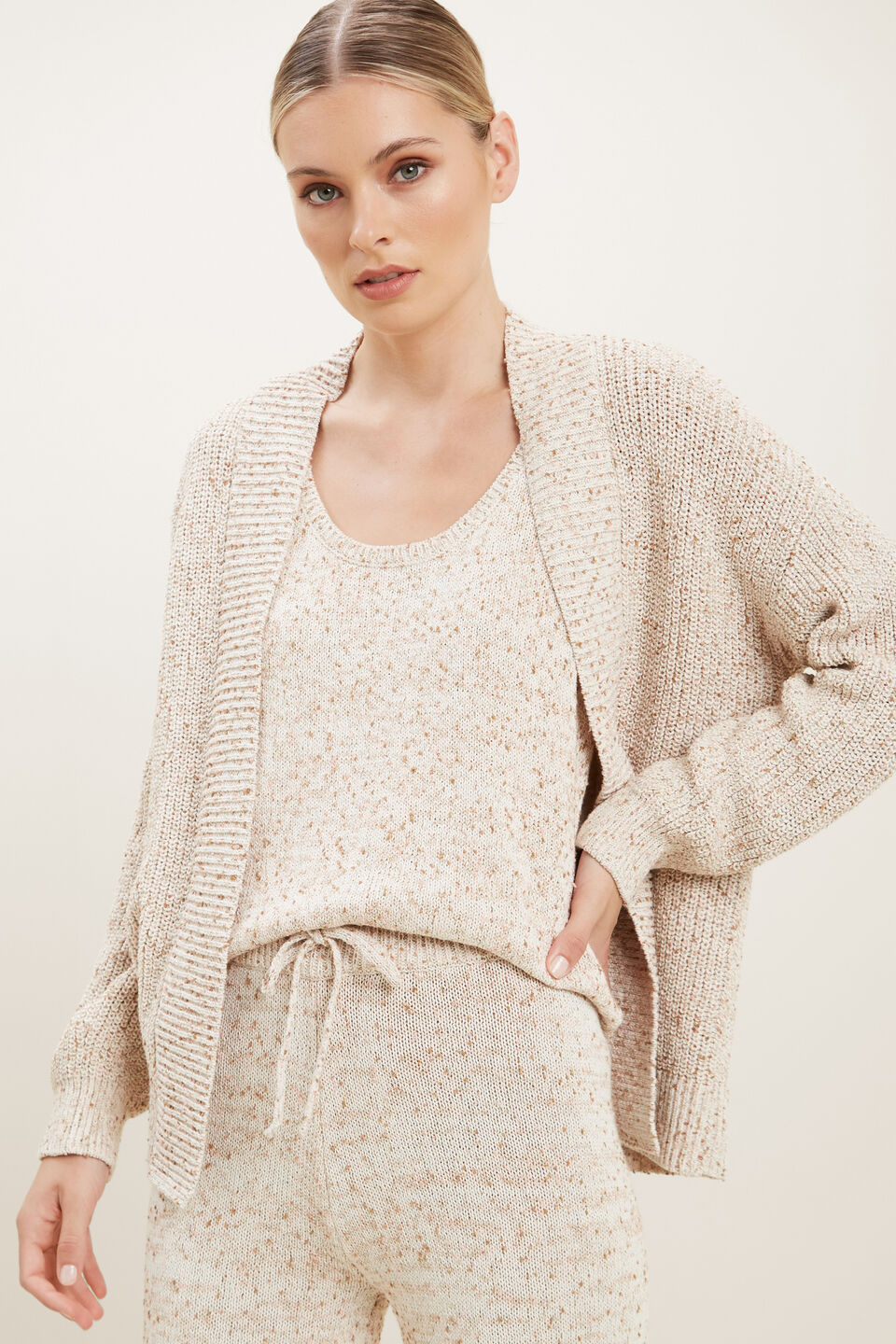 Fleck Cardigan  French Vanilla Fleck