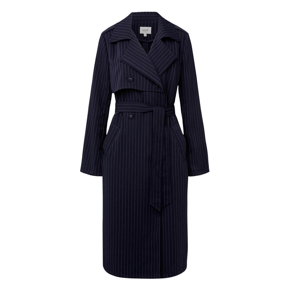 Pinstripe Trench  