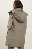 Longline Hooded Vest  Olive Khaki  hi-res