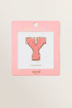 Made By Me Glitter Initial Patch  Y  hi-res