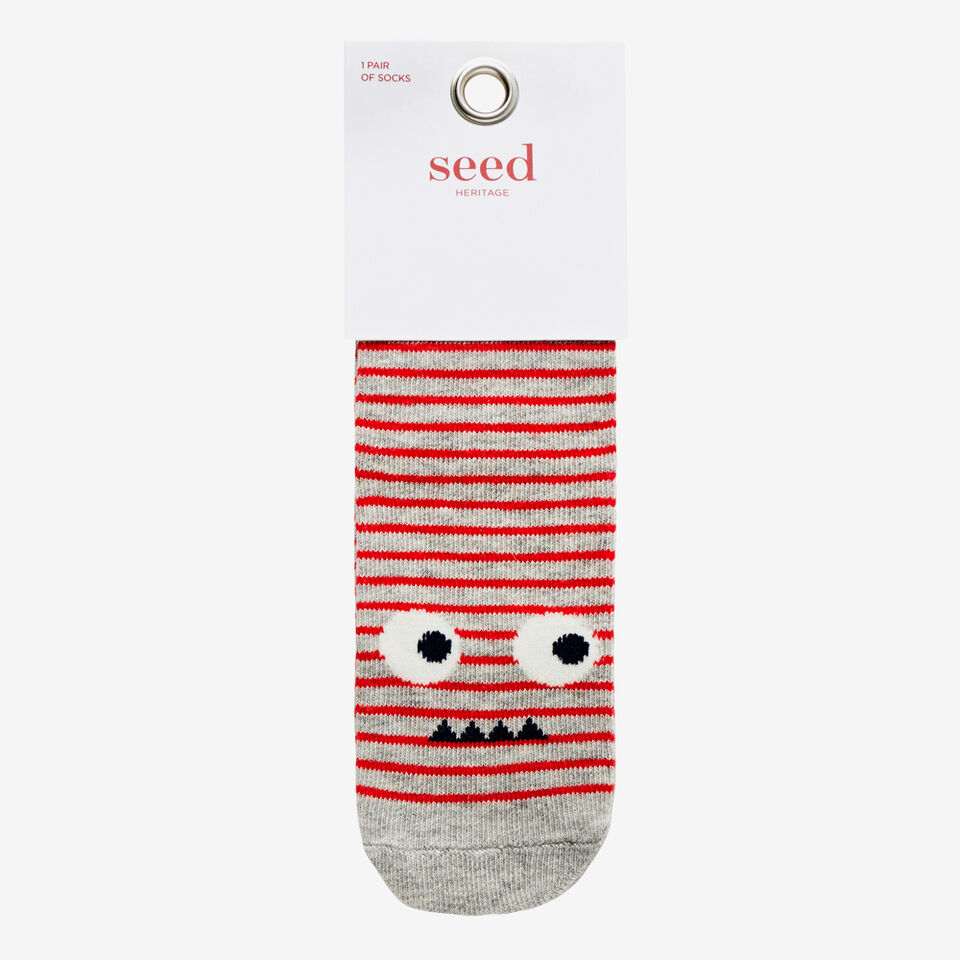 Stripe Monster Socks  