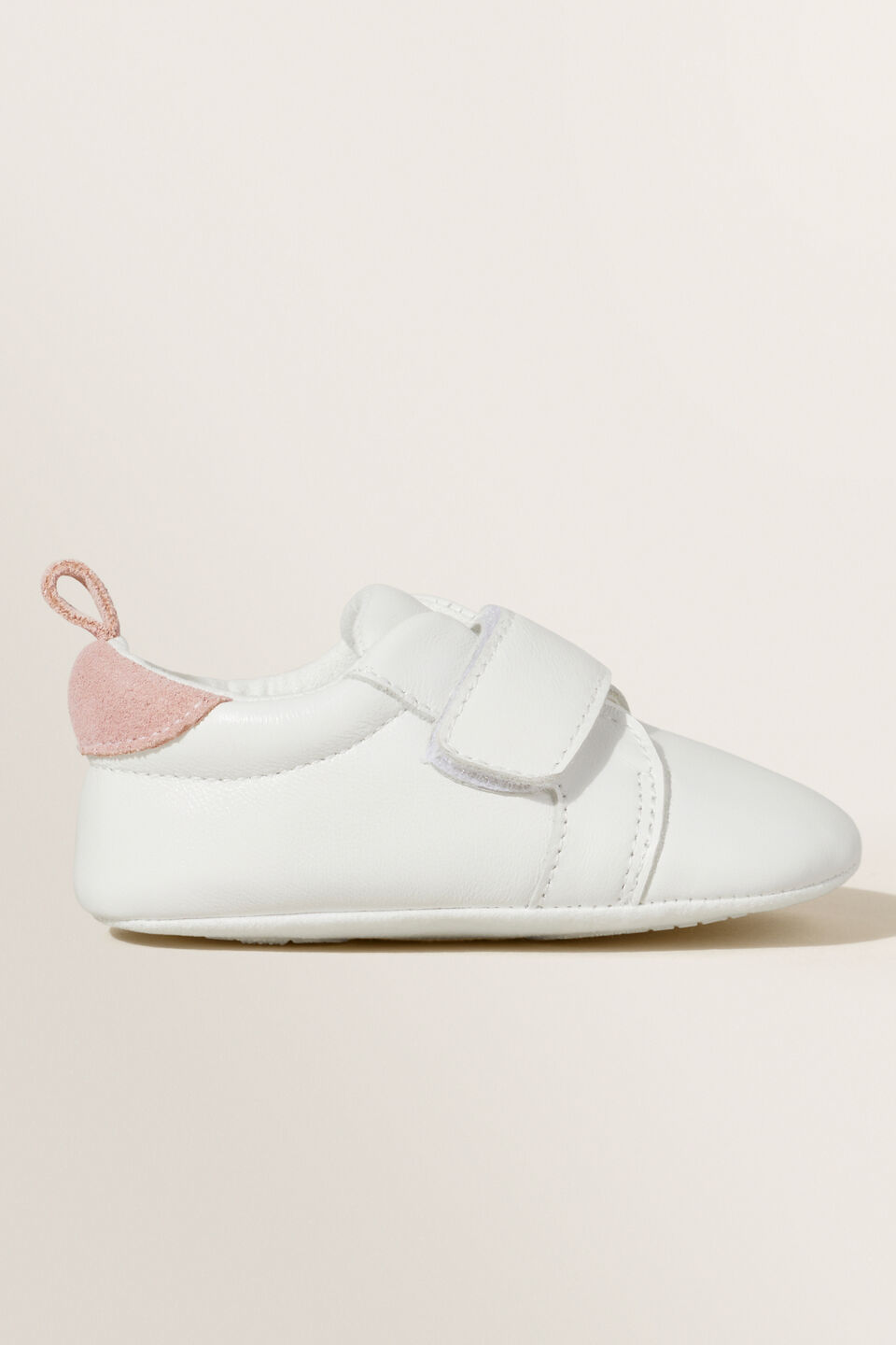 Leather Trainer  Pink White