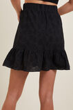 Textured Wrap Mini Skirt  Black  hi-res