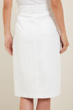 Denim Midi Skirt  White  hi-res