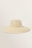 Straw Ribbon Tie Sun Hat  Natural White  hi-res