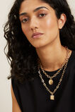 Chunky Pendant Necklace  Gold  hi-res