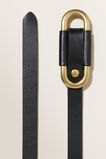 Oval Leather Belt  Black  hi-res