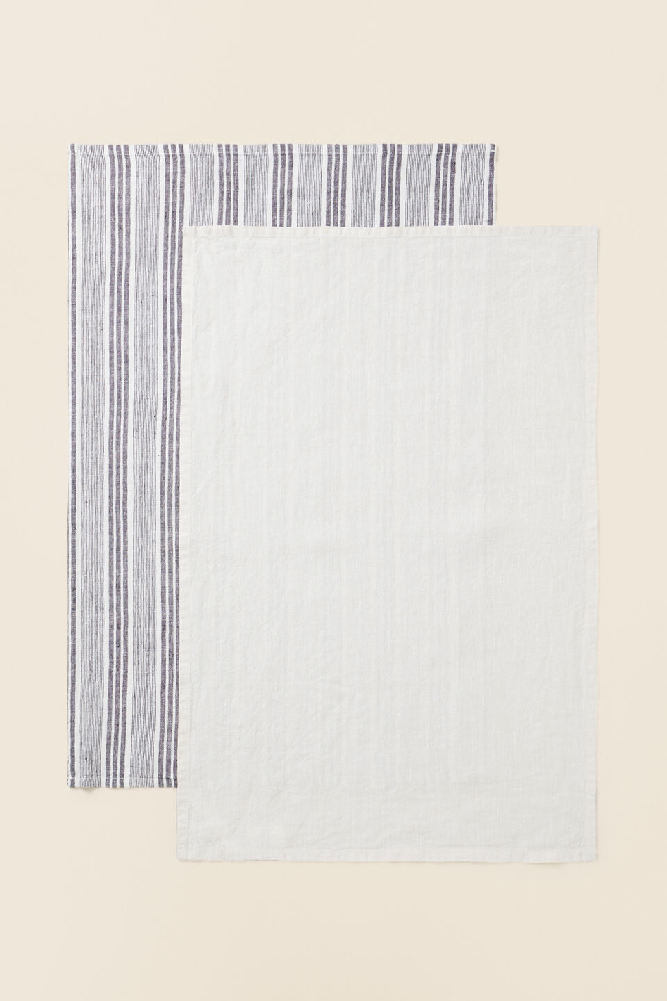 Linen Tea Towel Set of 2  Desert Taupe