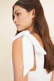 Linen Tie Shoulder Mini Dress  Whisper White  hi-res