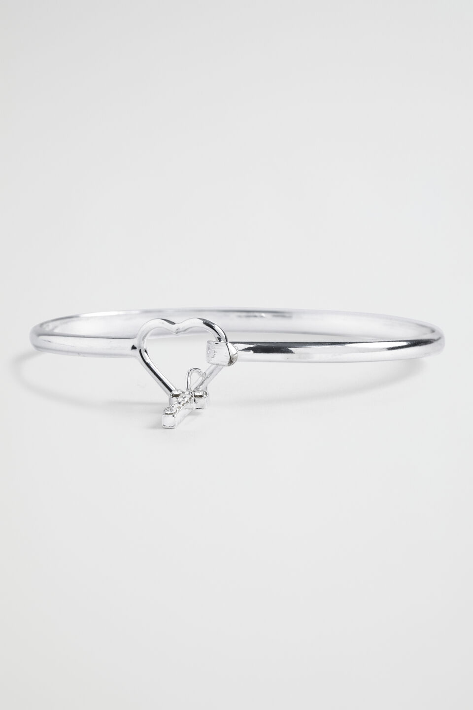 Silver Initial Bangle  T