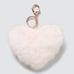 Fluffy Heart Bag Charm    hi-res