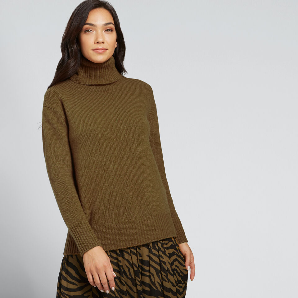 Cashmere Roll Neck Knit  