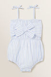 Metallic Stripe Romper    hi-res