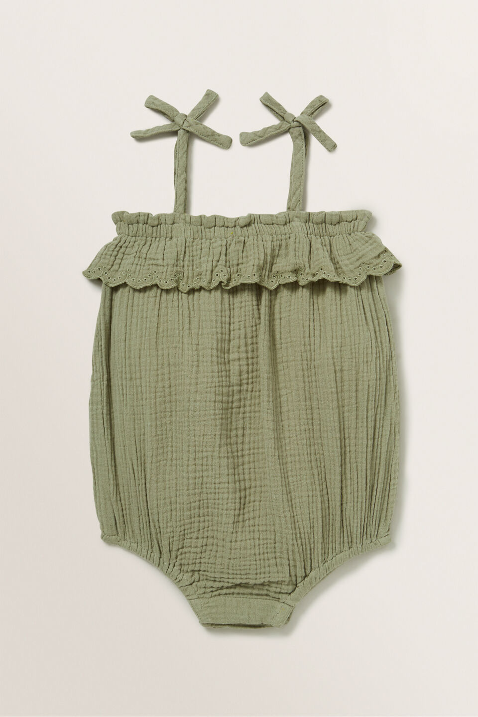 Cheesecloth Broderie Romper  